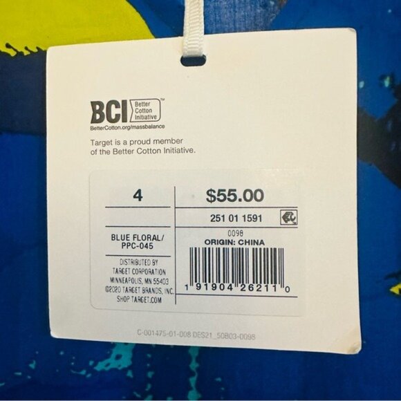 Christopher John Rogers Floral Puff Sleeve Tiered Maxi Dress Blue Size 4 NWT - Picture 8 of 13